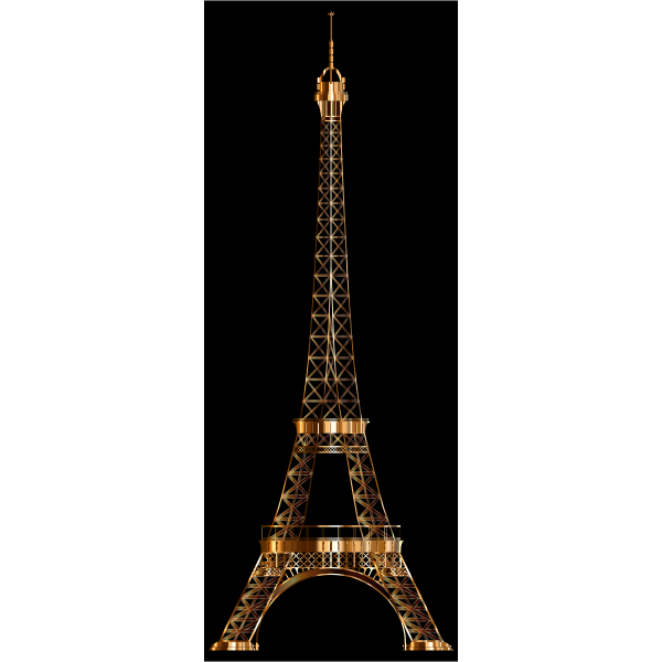 Download Eiffel Tower Shiny Copper | Free SVG