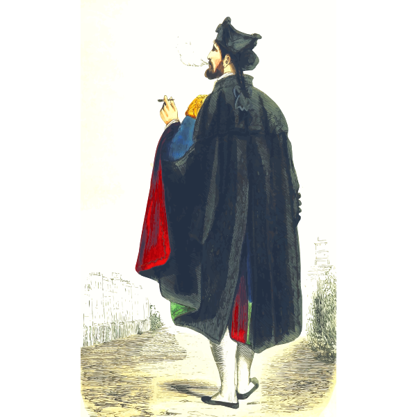 Elegant Man in Medieval Costume