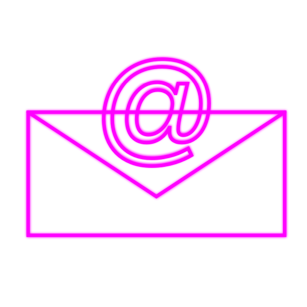 Email icon pink lines