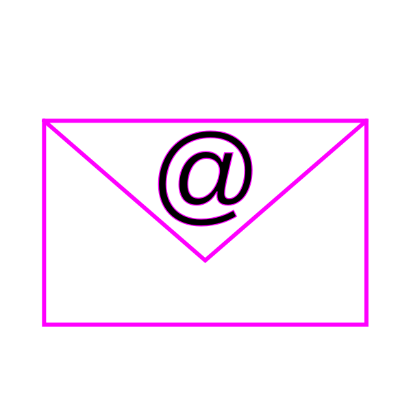 Pink e-mail sign
