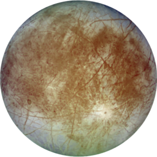 Graphics of Jupiter's satellite Europa