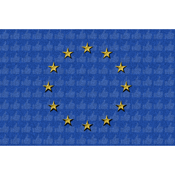 EU flag grainy texture