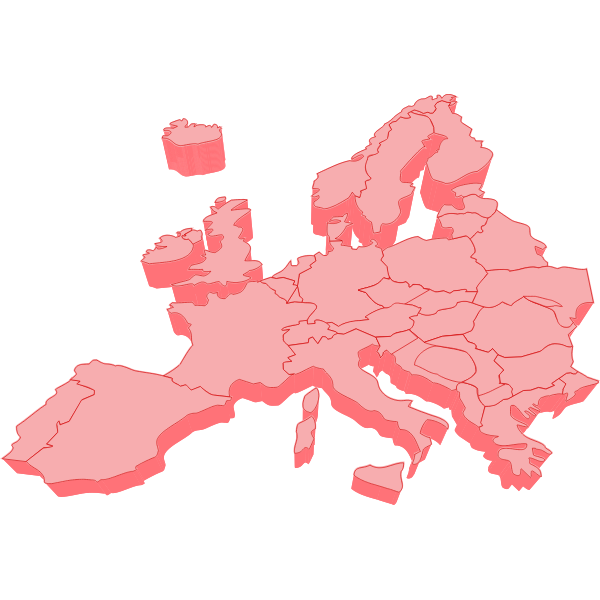 Download Vector Clip Art Of 3d Map Of Europe Free Svg