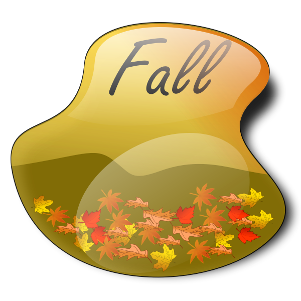 Fall landscape in liquid frame vector image