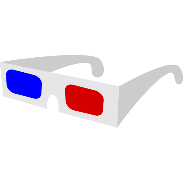 3D Glasses vector drawing