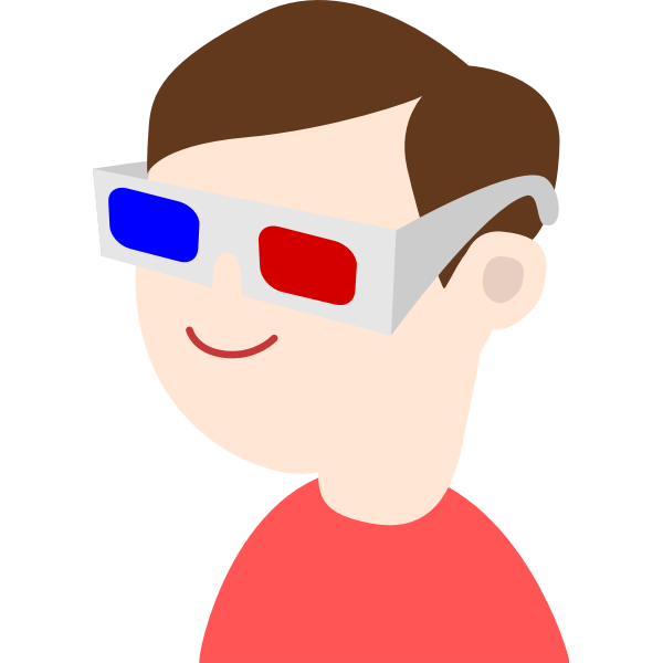 Kid with 3D glasses