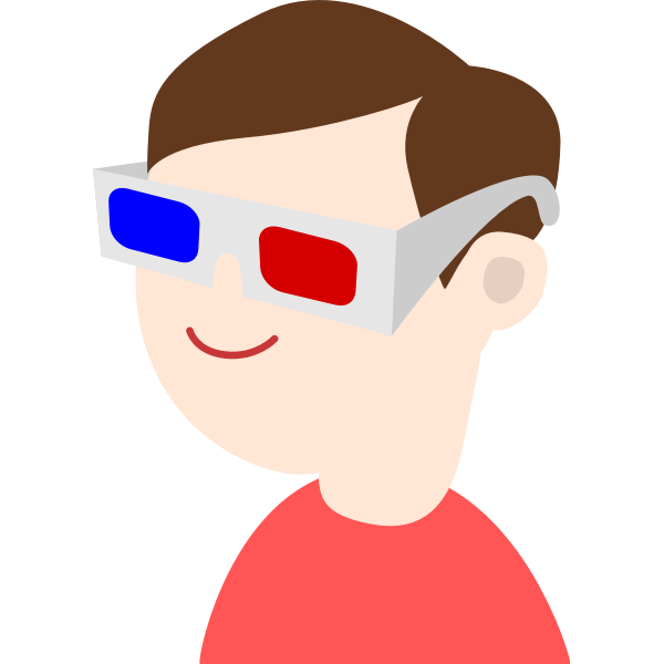 Download Kid With 3d Glasses Free Svg