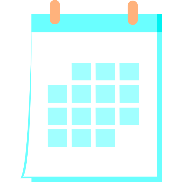 calendar aqua colour