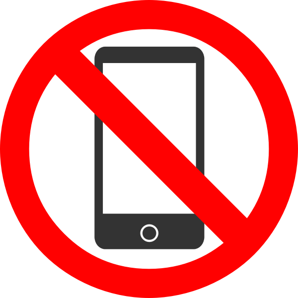 No mobile phones allowed | Free SVG