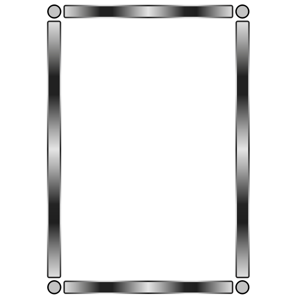 Vector drawing of gray border with gradient