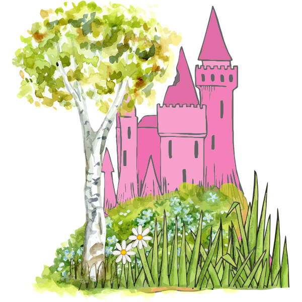 Fairy tale castle in nature