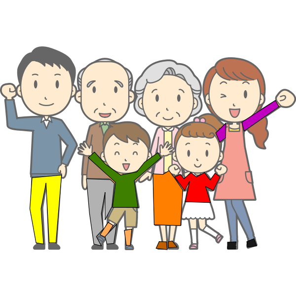 Happy family vector clip art