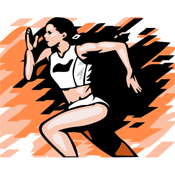 Female runner illustration