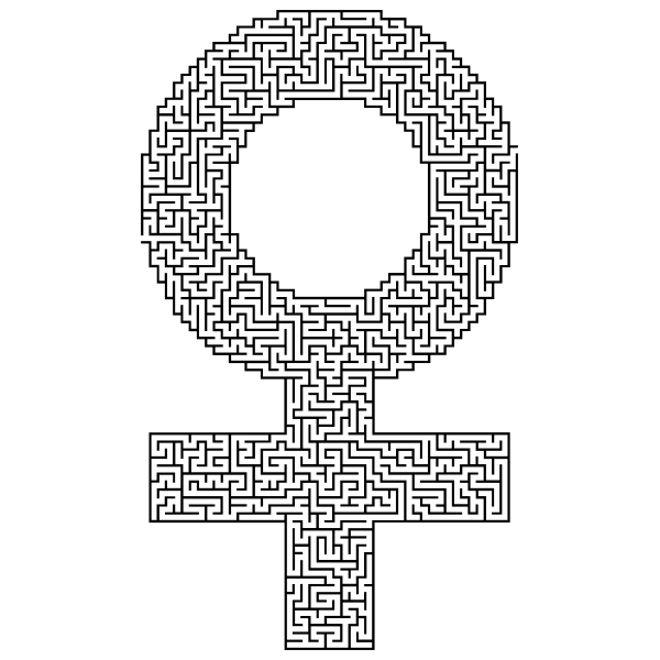 Female symbol maze