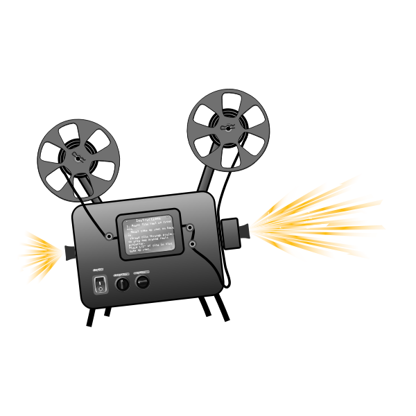 Film projector vector drawing