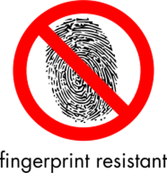 Fingerprint resistant sign (2-color)