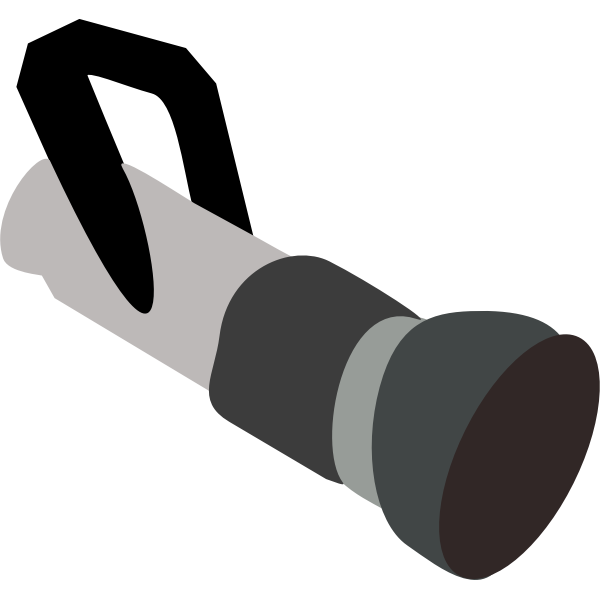 Vector illustration of hand-held nozzle of a fire hose