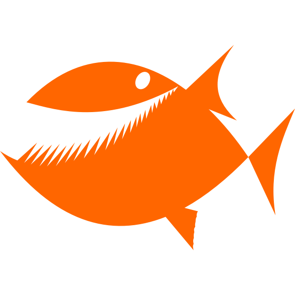 Fish silhouette vector image