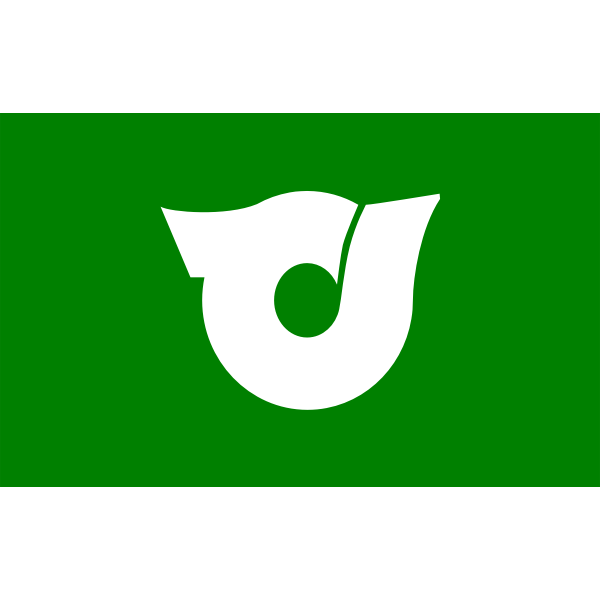 Official flag of Higashiyuri vector drawing