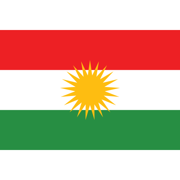 Flag of Kurdistan vector