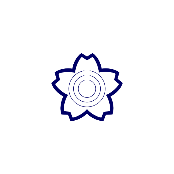 Vector image of blue seal of Sakuragawa