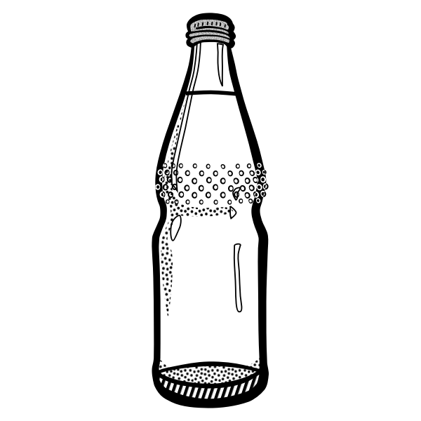 bottle black and white clipart
