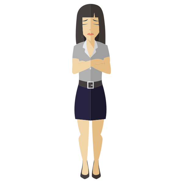 Angry business girl | Free SVG