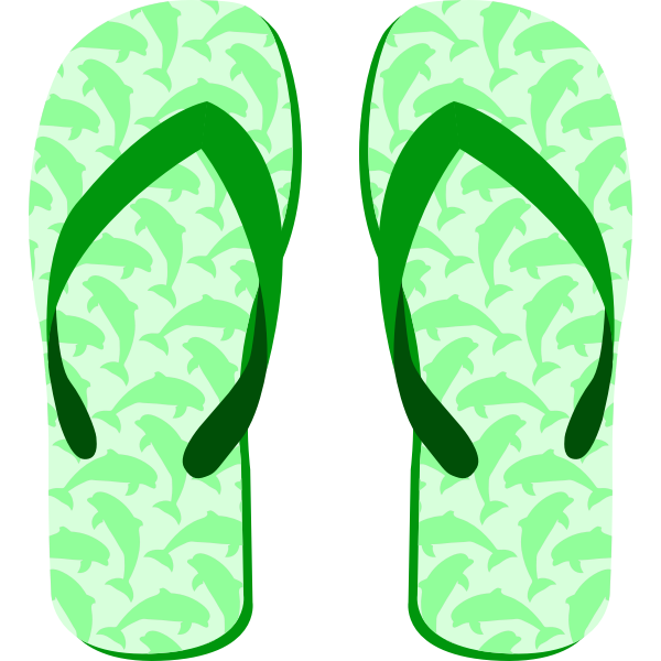 Flip Flops Green Color | Free SVG