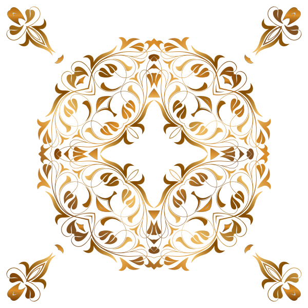 Download Golden Floral Design Free Svg