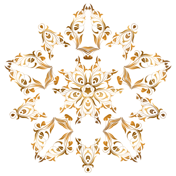 Download Golden Floral Star Vector Image Free Svg