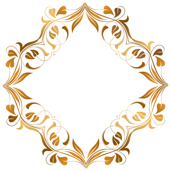 Floral golden frame