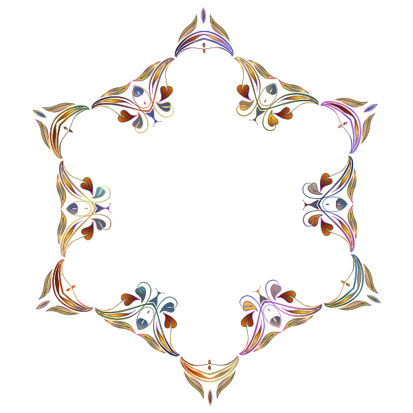 Flowery chromatic frame