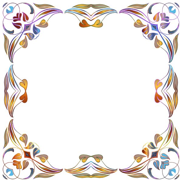 Flourish photo frame vector image