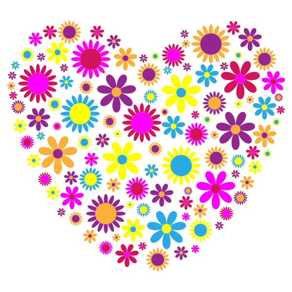 Floral heart image