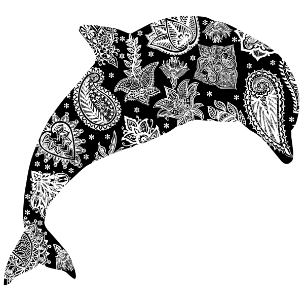 Download Dolphin With Pattern Free Svg