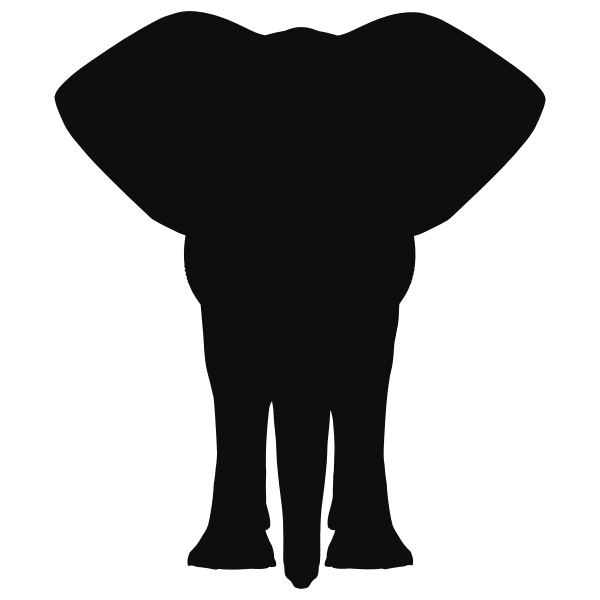 Download Standing Elephant Silhouette Free Svg