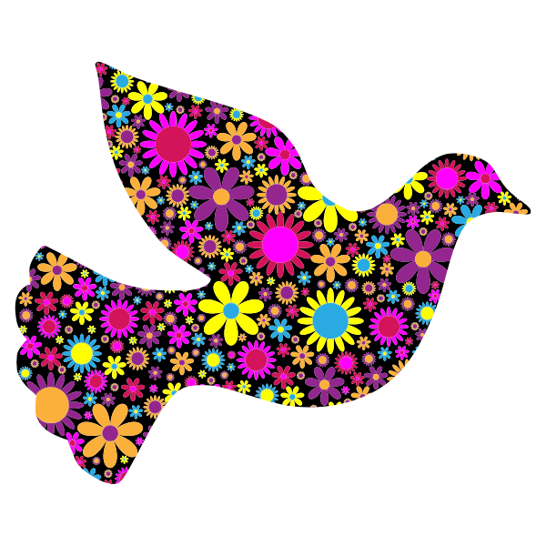 Download Floral Peace Dove 2 | Free SVG