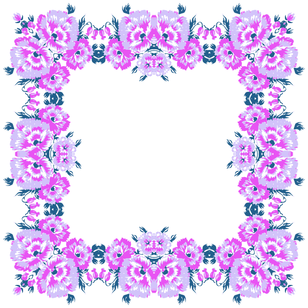 Floral Wreath Frame 2 Variation 2