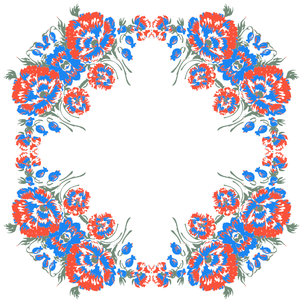 Floral Wreath Frame 3 Variation 2