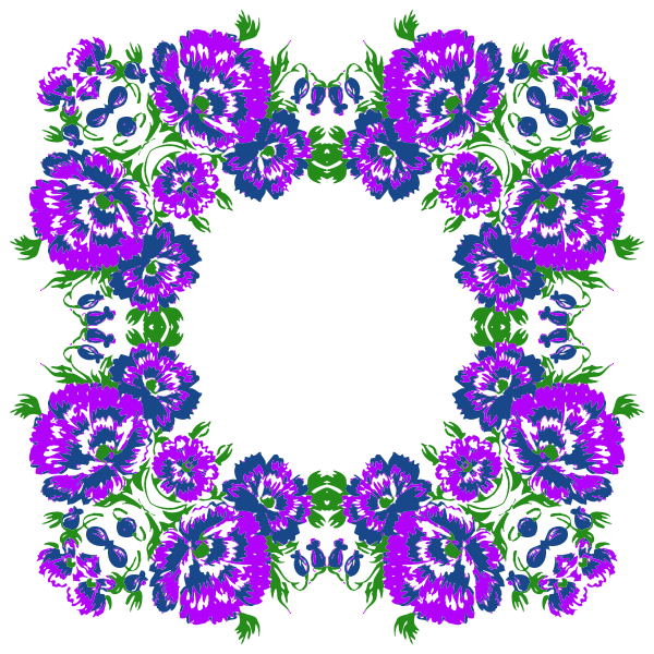 Floral Wreath Frame Variation 2