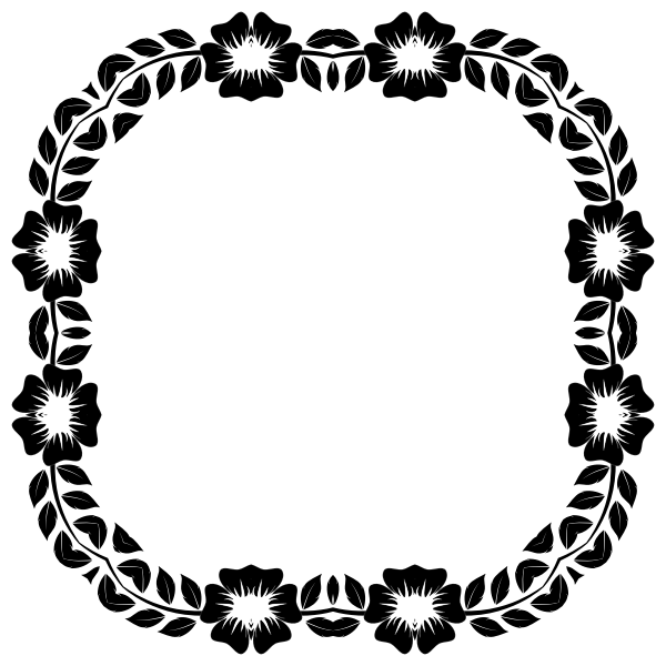 Flower Frame Extrapolated Square Shape