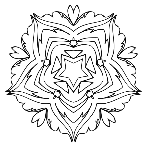 Floral line art