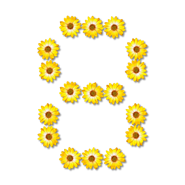 Flowery number eight