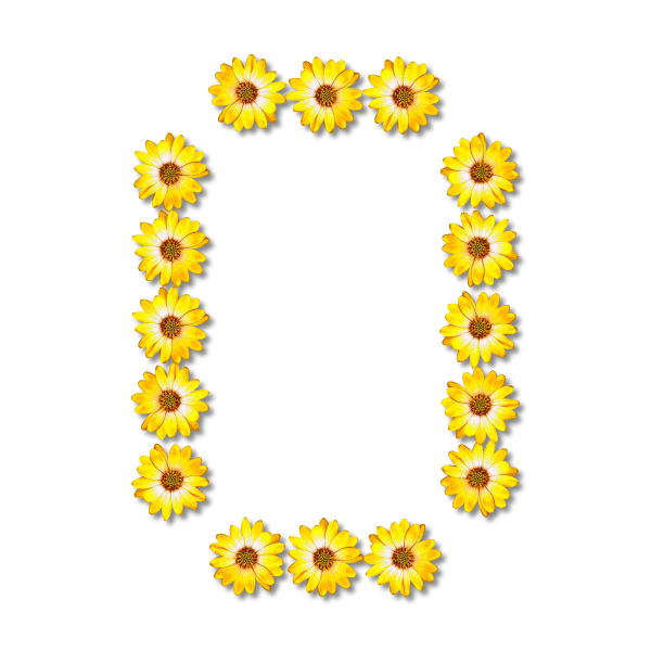 Floral O letter