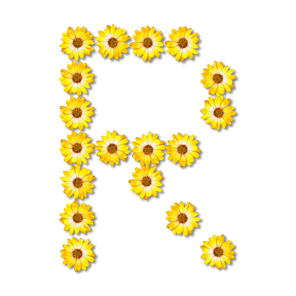 Download Letter R From Flowers Free Svg