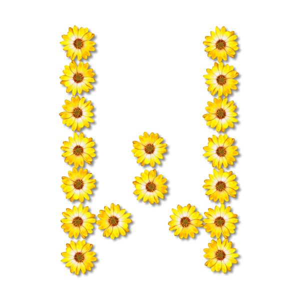 Flowery letter W