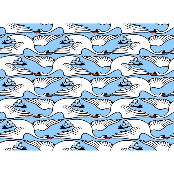 Flying swans wallpaper