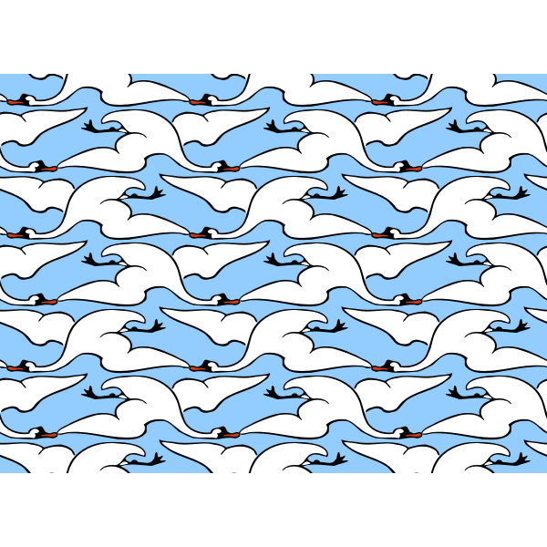 Flying swan pattern