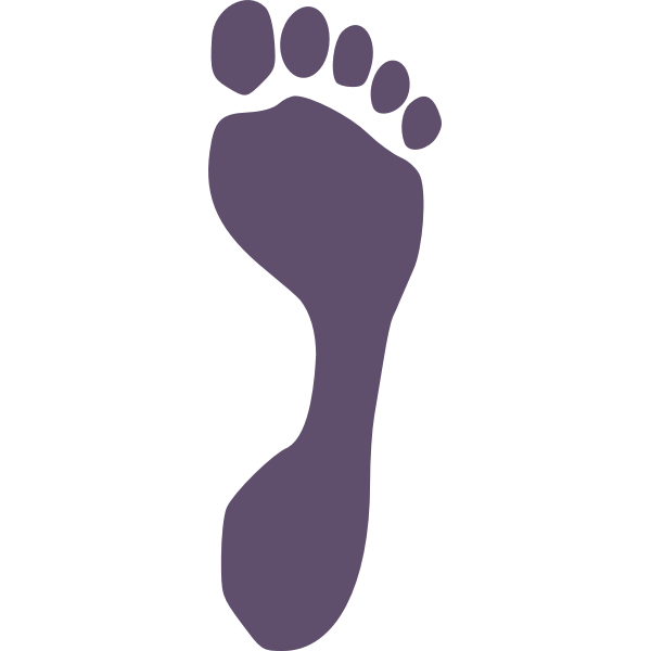 Violet footprint
