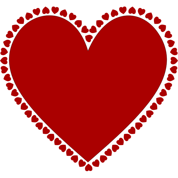 Frame of hearts vector drawing